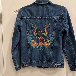 Embroidered jean jacket